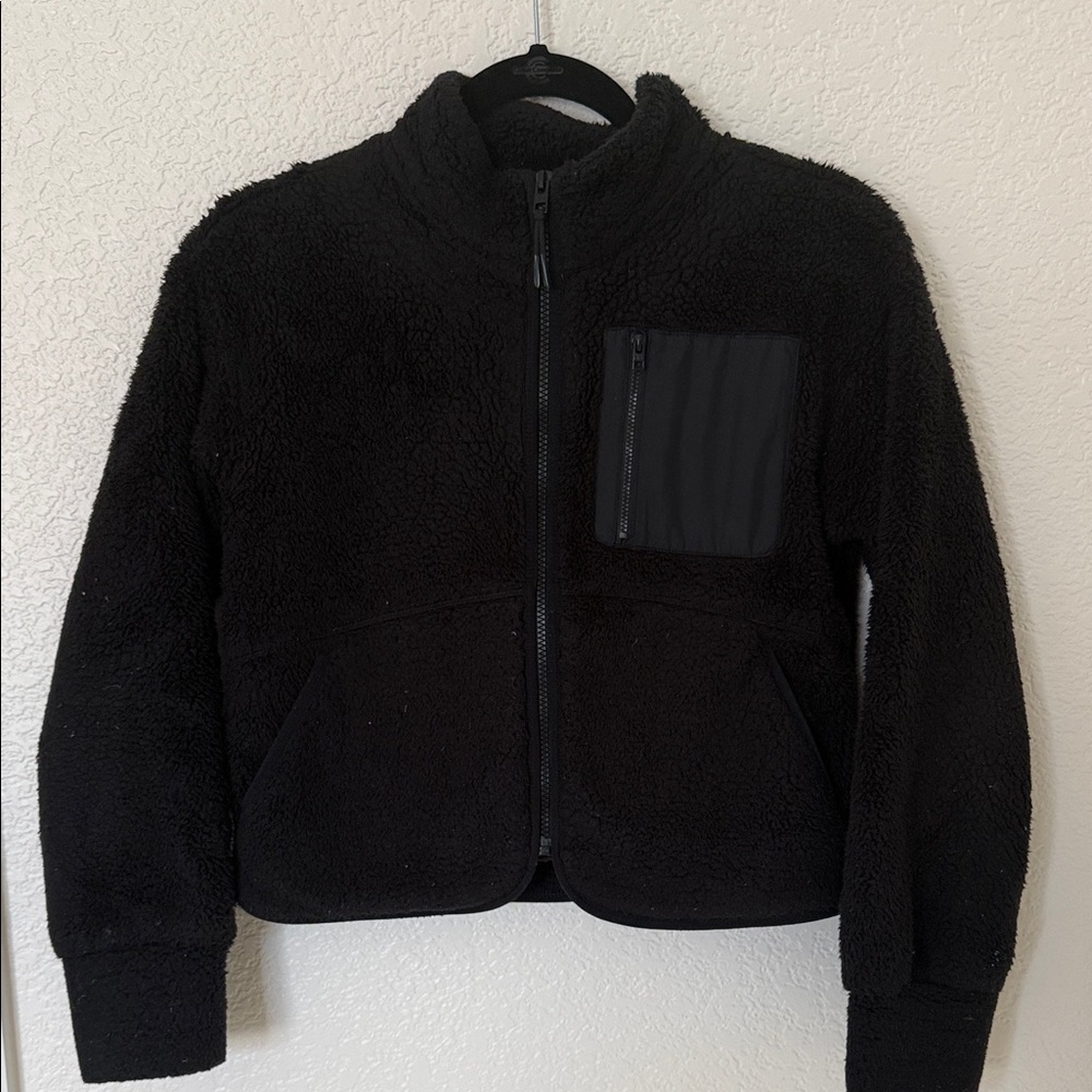 ATHLETA GiRL Fleece Jacket in black size Large / 12